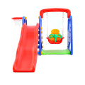 Basketball Hoop Indoor Outdoor Plastic Slide, Safety Children Kids Plastic Slide and Swing